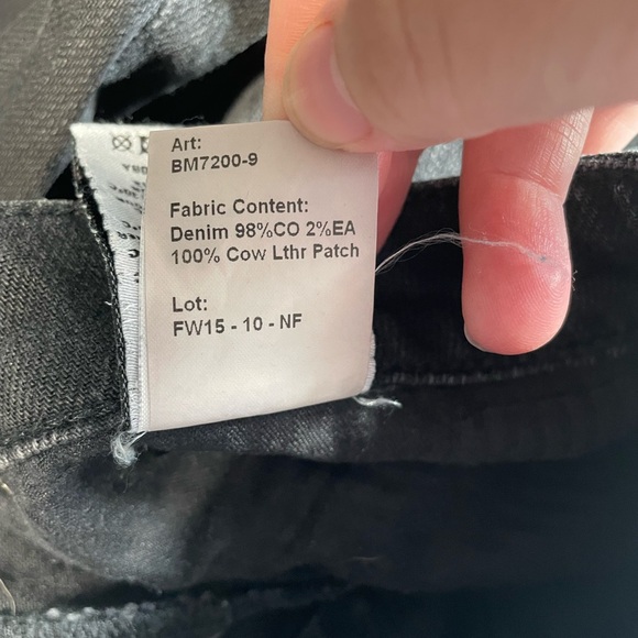 R13 jeans Allison crop Japanese Denim black gray women’s size 31 made in Italy - Picture 7 of 7